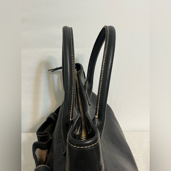 Vintage Rare Dooney & Bourke  purse Satchel Black  Florentine Leather - Picture 5 of 13